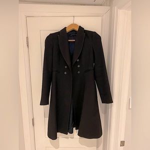Zara XS black wool coat